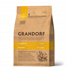 Grandorf для собак 3 кг для мелких пород 4 вида мяса с пробиотиками 851102