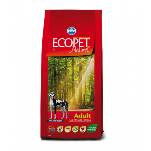 ECOPET Maxi adult 12 кг для собак крупных пород, с курицей