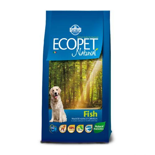 ECOPET Medium adult FISH  12 кг для собак средних пород, с рыбой