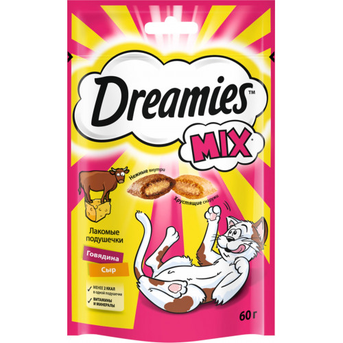 Dreamies 60 г микс говядина и сыр