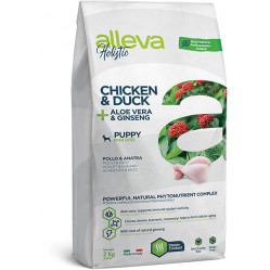 Alleva Holistiс для собак 2кг для щенков мини пород с курицей, уткой и алое вера 002233