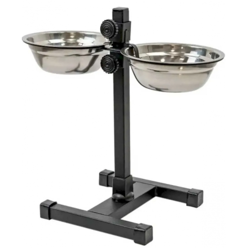 Подставка с мисками HOMEPET 18см 2*0,7л до 40см 244775