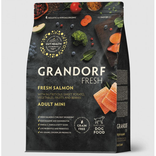 Grandorf  fresh для собак 1кг для мелких пород с лососем 852819