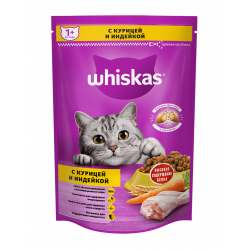 Whiskas 350 г для взрослых кошек с курицей и индейкой