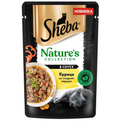 Sheba Nature\'s 75 г для взрослых кошек с курицей и сладким перцем