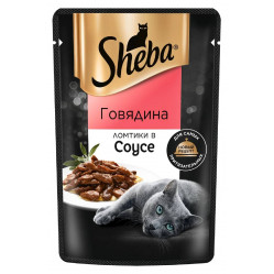 Sheba 75 г для взрослых кошек с говядиной в соусе