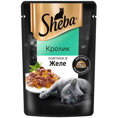Sheba 75 г для взрослых кошек с кроликом в желе