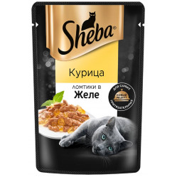 Sheba 75 г для взрослых кошек с курицей желе