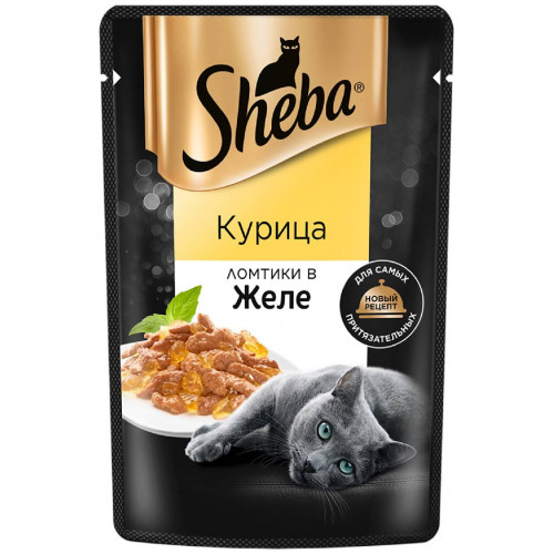 Sheba 75 г для взрослых кошек с курицей желе