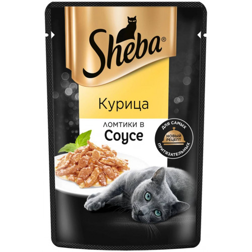 Sheba 75 г для взрослых кошек с курицей в соусе