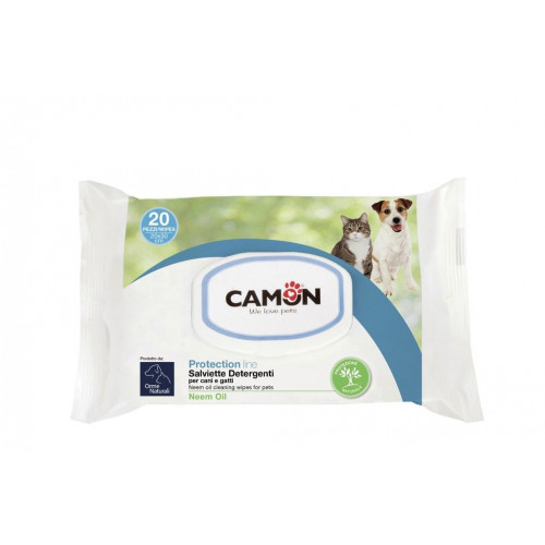 Салфетки влажные Camon 20*30см 20шт с маслом нима и лавандой 126814