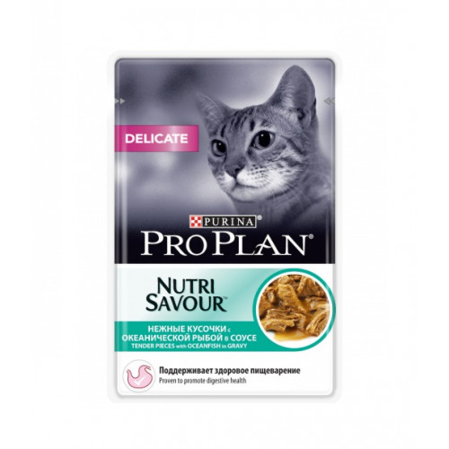 Pro Plan 85 г пауч DELICATE с океанической рыбой в соусе