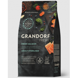 Grandorf  fresh для кошек 400г для стерилизованных с лососем 852635