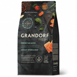 Grandorf  fresh для кошек 2кг для стерилизованных с лососем 852642