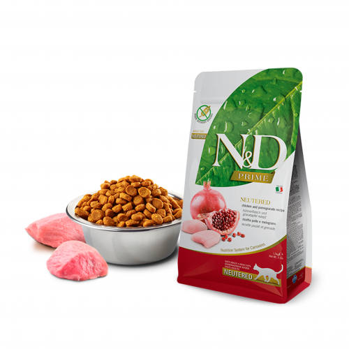 N&D для кошек 1,5 кг 98% CHICKEN & POMEGRANATE NEUTERED для стерилизованных,курица,гранат