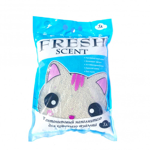 Наполнитель FRESH Scent 5 л комкующийся бентонитовый 