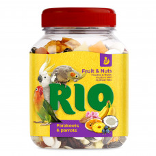 RIO Фруктово-ореховая смесь. Лакомство для средних и крупных попугаев, 160 г