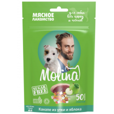 Molina мясное лакомство канапе из утки и яблока 50г 044948