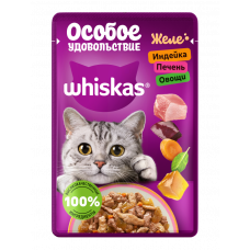 Whiskas 75 г индейка печень овощи желе 520930