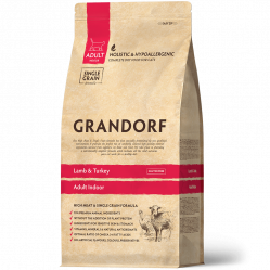 Grandorf для кошек 2кг indoor с ягненком и индейкой 851225